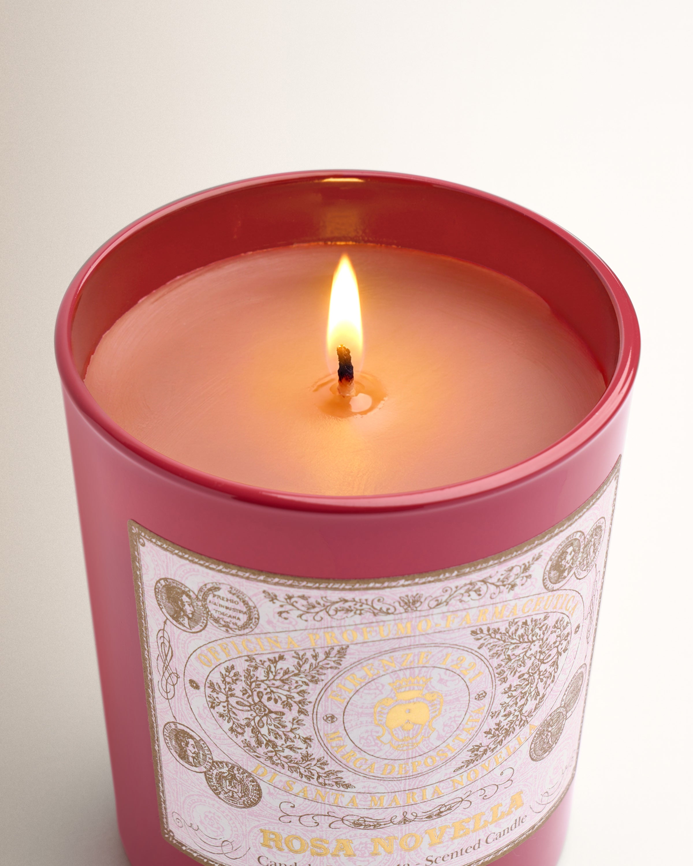 Santa Maria NovellaROSA NOVELLAl✨新品✨100㍉ ローザ ノヴェッラ グラスキャンドル 250g｜サンタ・マリア・ノヴェッラ