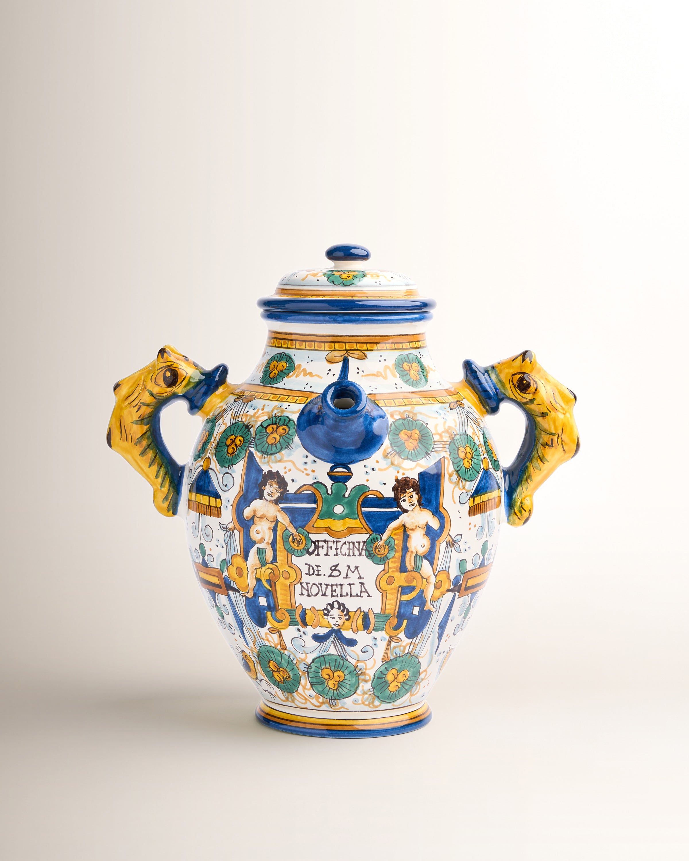 Ceramic Pharmacy Jar, Square Cartouche